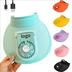 Sun Visors Hat with Fan for Women